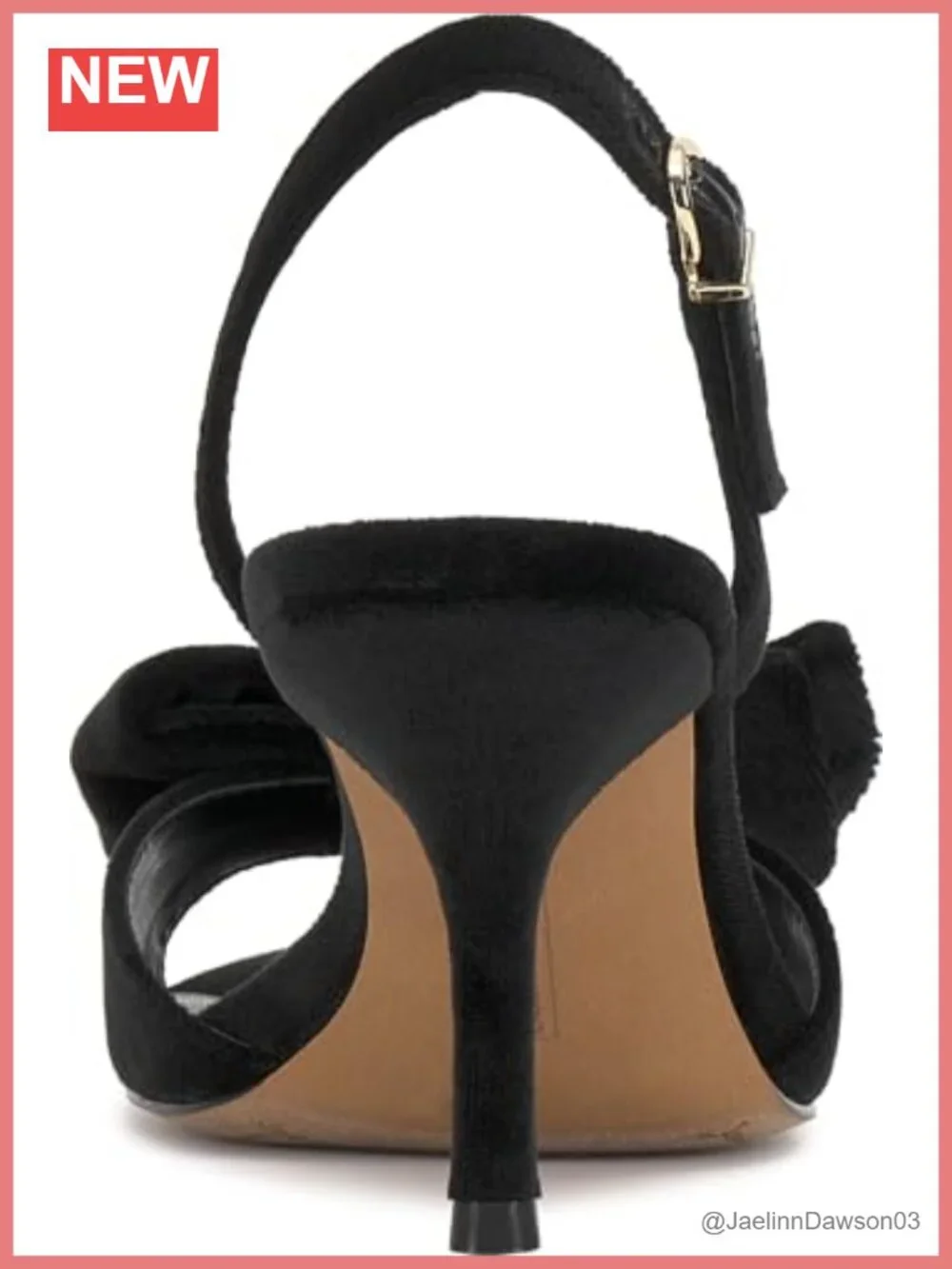 Vince Camuto Paycen Bow Detail Slingback High Heel Sandal Nylon Black Women's